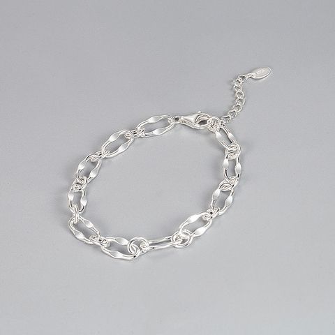 Fashion Solid Color Silver Plating Bracelets 1 Piece