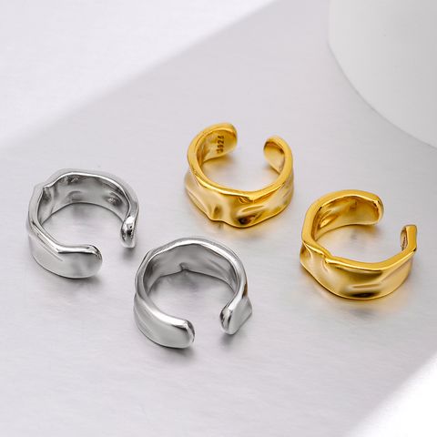 1 Piece Simple Style C Shape Plating Sterling Silver Ear Clips