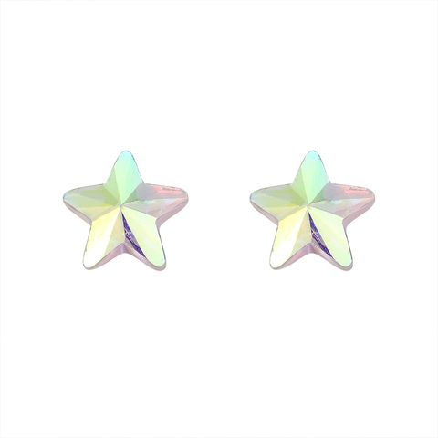 Fashion Star Sterling Silver Plating Ear Studs 1 Pair