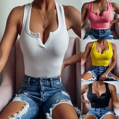 Women's Blouse Tank Tops Ruffles Fashion Solid Color