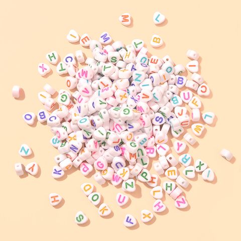 200 Pieces Per Pack Arylic Letter Beads