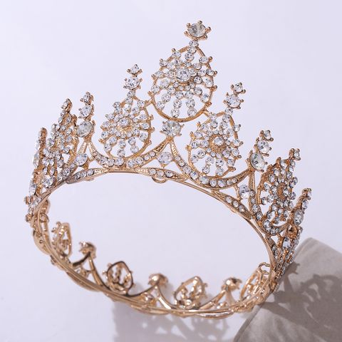 Fashion Crown Alloy Inlay Rhinestones Crown 1 Piece