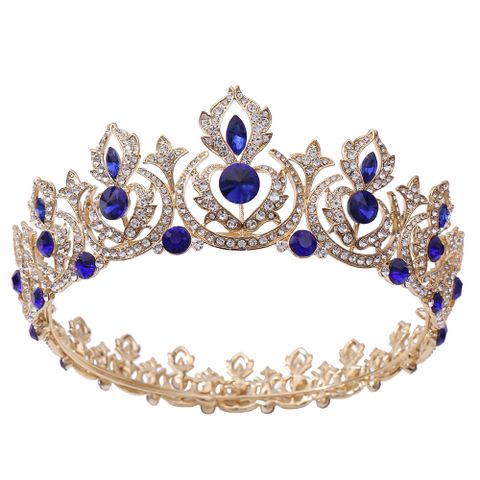 Mode Couronne Alliage Incruster Strass Couronne 1 Pièce