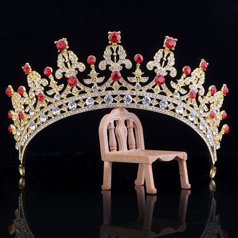 Elegant Crown Alloy Rhinestone Plating Crown 1 Piece