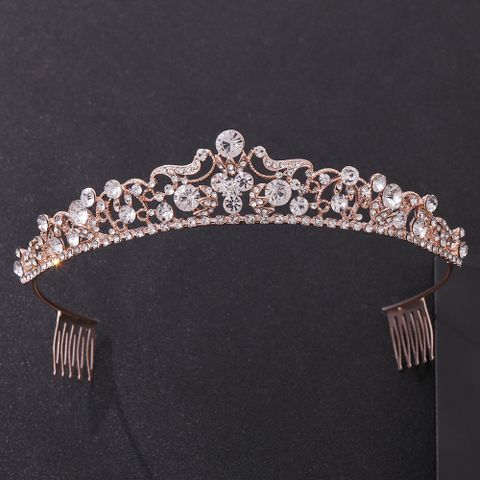 Elegant Crown Alloy Rhinestone Crown 1 Piece
