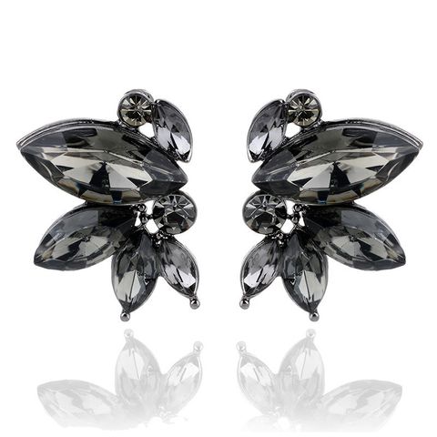 1 Pair Fashion Butterfly Alloy Plating Artificial Crystal Women's Drop Earrings