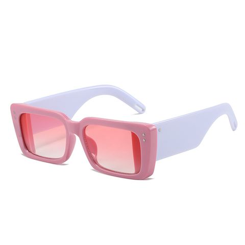 Fashion Color Block Square Pc Square Full Frame Women's Sunglasses