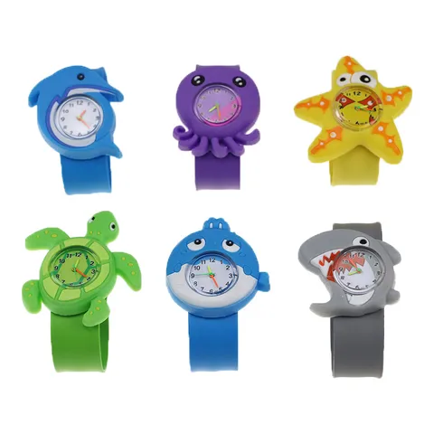 Style De Bande Dessinée Animal Anneau Pop Quartz Enfants Montres