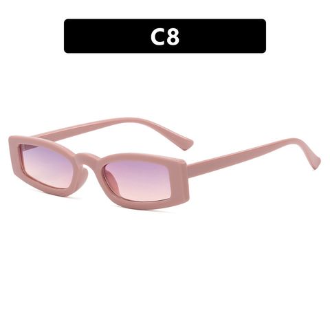 Retro Color Block Leopard Ac Square Full Frame Women's Sunglasses