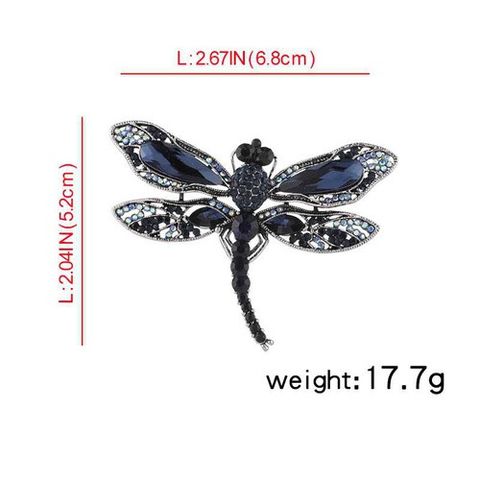 Retro Insect Flower Butterfly Alloy Inlay Artificial Gemstones Women's Brooches
