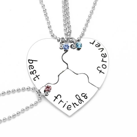 1 Piece Simple Style Letter Alloy Inlay Rhinestones Unisex Pendant Necklace