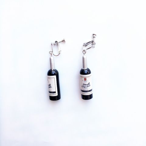 1 Pair Fashion Wine Bottle Resin Handmade Women's Drop Earrings