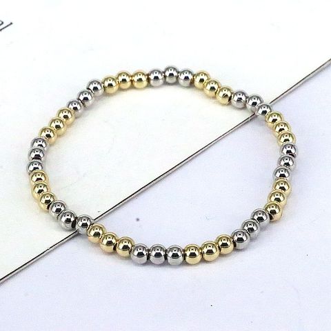 Fashion Geometric Round Copper Gold Plated Bracelets In Bulk