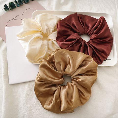 Basic Solid Color Satin Hair Tie 1 Piece