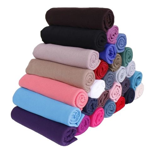 Women's Simple Style Solid Color Mercerized Cotton Winter Scarves