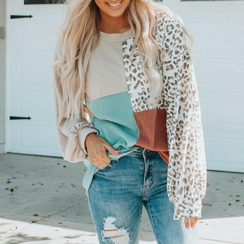 Women's Hoodie Long Sleeve Hoodies & Sweatshirts Printing Fashion Streetwear Leopard