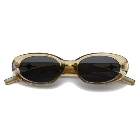 Hip-hop Fashion Streetwear Ac Oval Frame Full Frame Women's Sunglasses