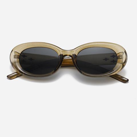 Fashion Punk Streetwear Ac Oval Frame Full Frame Women's Sunglasses