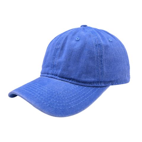 Unisex Retro Solid Color Curved Eaves Baseball Cap