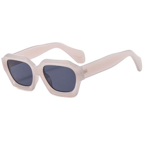 Streetwear Solid Color Ac Square Full Frame Women's Sunglasses