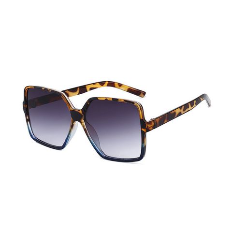 Retro Gradient Color Leopard Ac Square Full Frame Women's Sunglasses