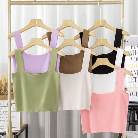 Damen Racerback Tank Tops Tank Tops Mode Einfarbig