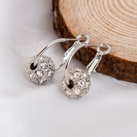 1 Pair Fashion Geometric Alloy Plating Artificial Gemstones Women's Earrings