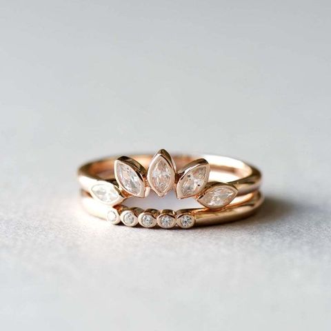 1 Piece Fashion Geometric Alloy Metal Artificial Gemstones Women's Rings