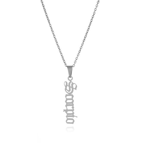 1 Piece Fashion Letter Stainless Steel Plating Pendant Necklace