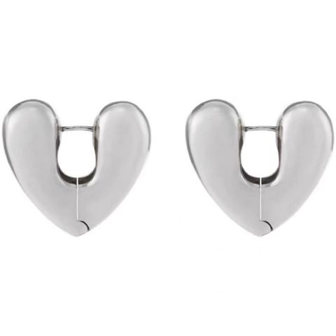 1 Pair Fashion Heart Shape Plating Copper Earrings