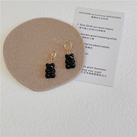 Cute Fashion Bear Bear Plastic Resin Resin Earrings