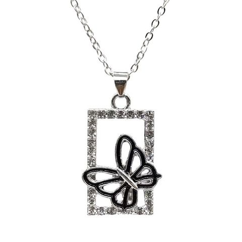 1 Piece Lady Butterfly Alloy Plating Artificial Rhinestones Women's Necklace