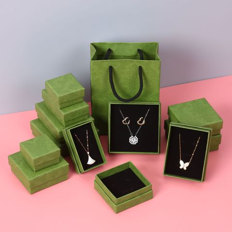 1 Piece Fashion Solid Color Sponge Paper Black Gray Board Jewelry Boxes