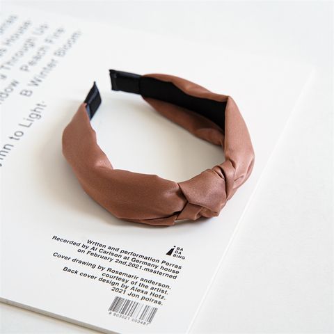 Sweet Solid Color Knot Satin Handmade Hair Band