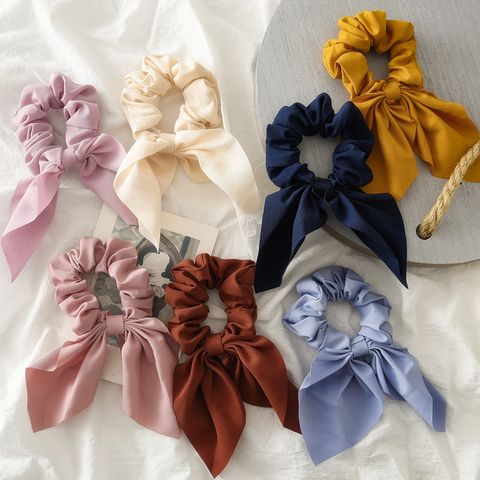 Women's Simple Style Solid Color Cloth Braid Hair Tie