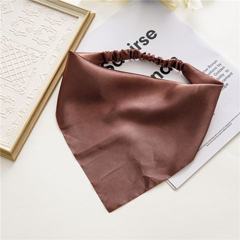 Simple Style Solid Color Satin Ribbon Kerchief 1 Piece