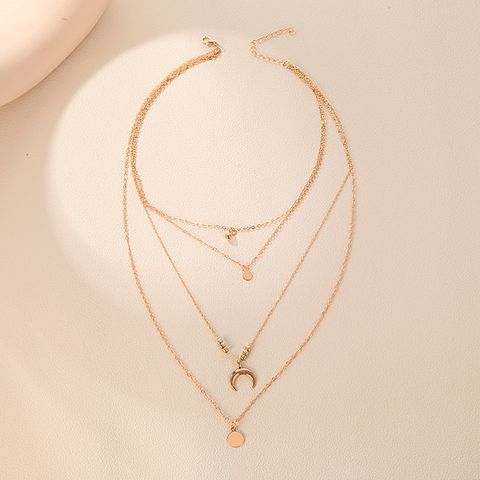 1 Piece Fashion Moon Alloy Plating Women's Layered Necklaces