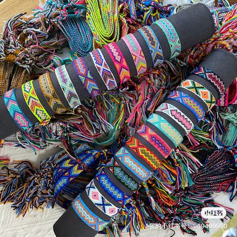 1 Piece Retro Geometric Cotton Thread Knitting Women's Bracelets