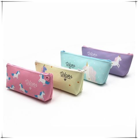 Factory In Stock Cute Soft Girl Unicorn Pencil Case Student Stationery Box Buggy Bag Fresh Pencil Bag Female