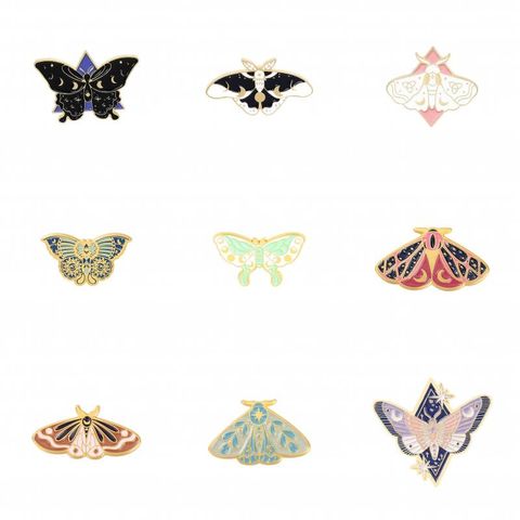 Cartoon Style Butterfly Alloy Enamel Women's Brooches