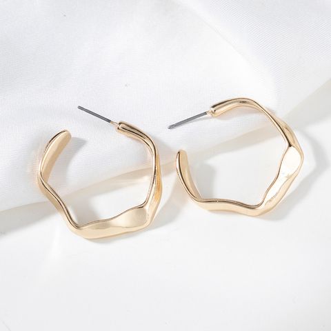1 Pair Fashion Geometric Alloy Women's Hoop Earrings