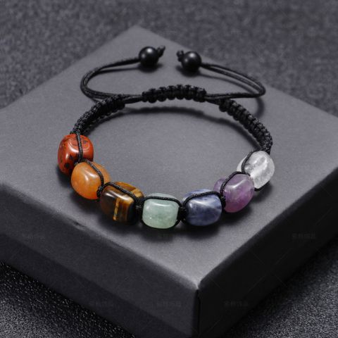 1 Pieza Vacaciones Multicolor Piedra Natural Ágata Soga Giro Unisexo Pulsera