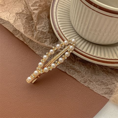 Chinoiserie Gradient Color Artificial Pearl Hair Clip 1 Piece