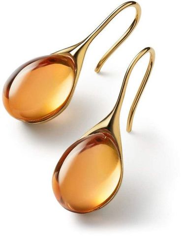 1 Pair Fashion Water Droplets Gem Inlay Opal Women's Earrings