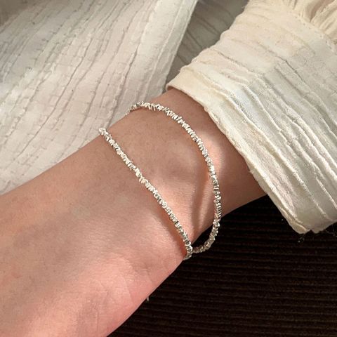 Fashion Geometric Sterling Silver Beaded Bracelets