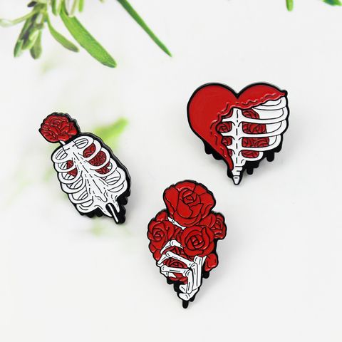Punk Flower Alloy Flowers Unisex Brooches