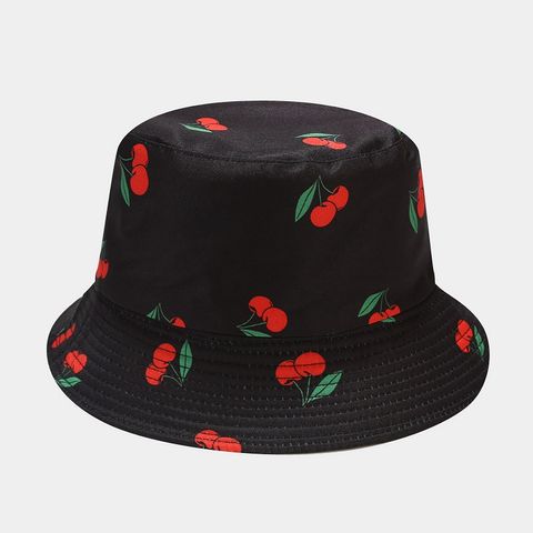 Unisex Fashion Fruit Printing Wide Eaves Bucket Hat