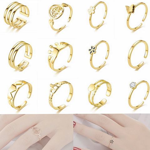 Wholesale Jewelry Heart Titanium Steel 18K Gold Plated Carving