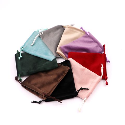 Einfacher Stil Einfarbig Tuch Schmuck Verpackungstaschen
