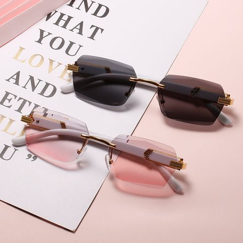 Fashion Geometric Pc Square Frameless Women's Sunglasses